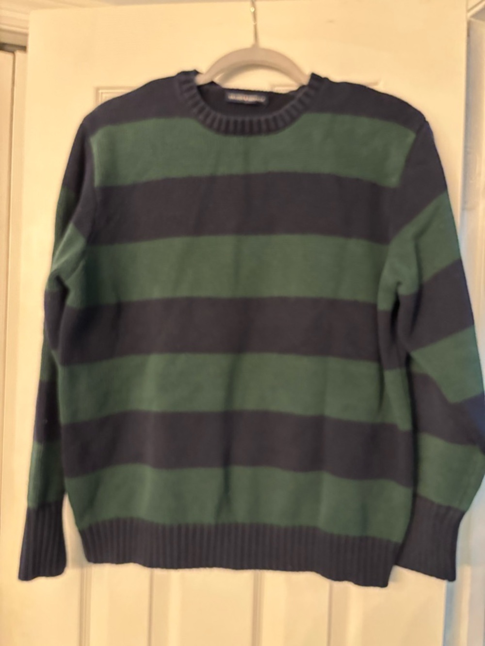Brandy Melville Striped Crewneck Sweater in Navy and Green